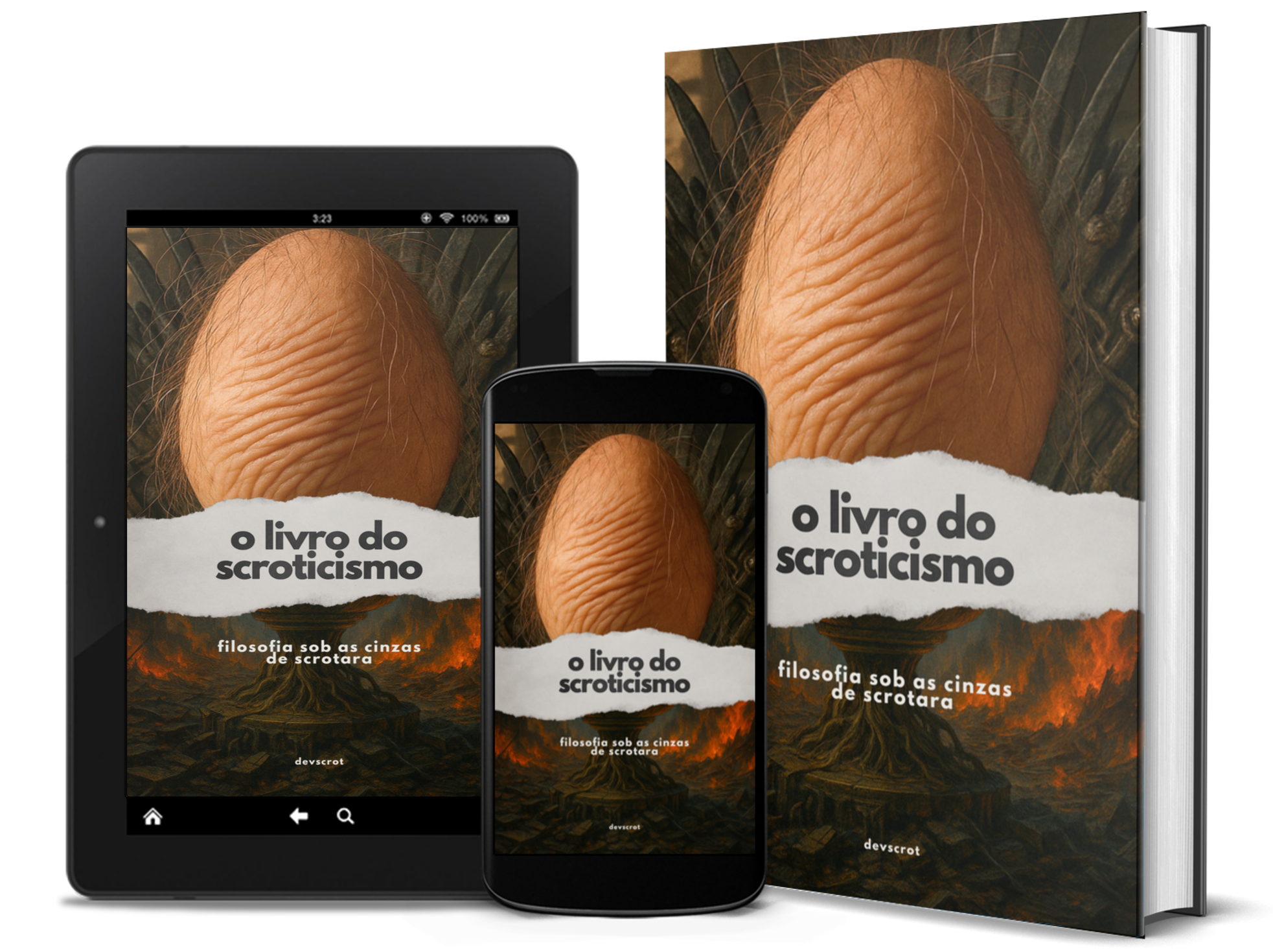 capa do livro de estreia do scrotiegg